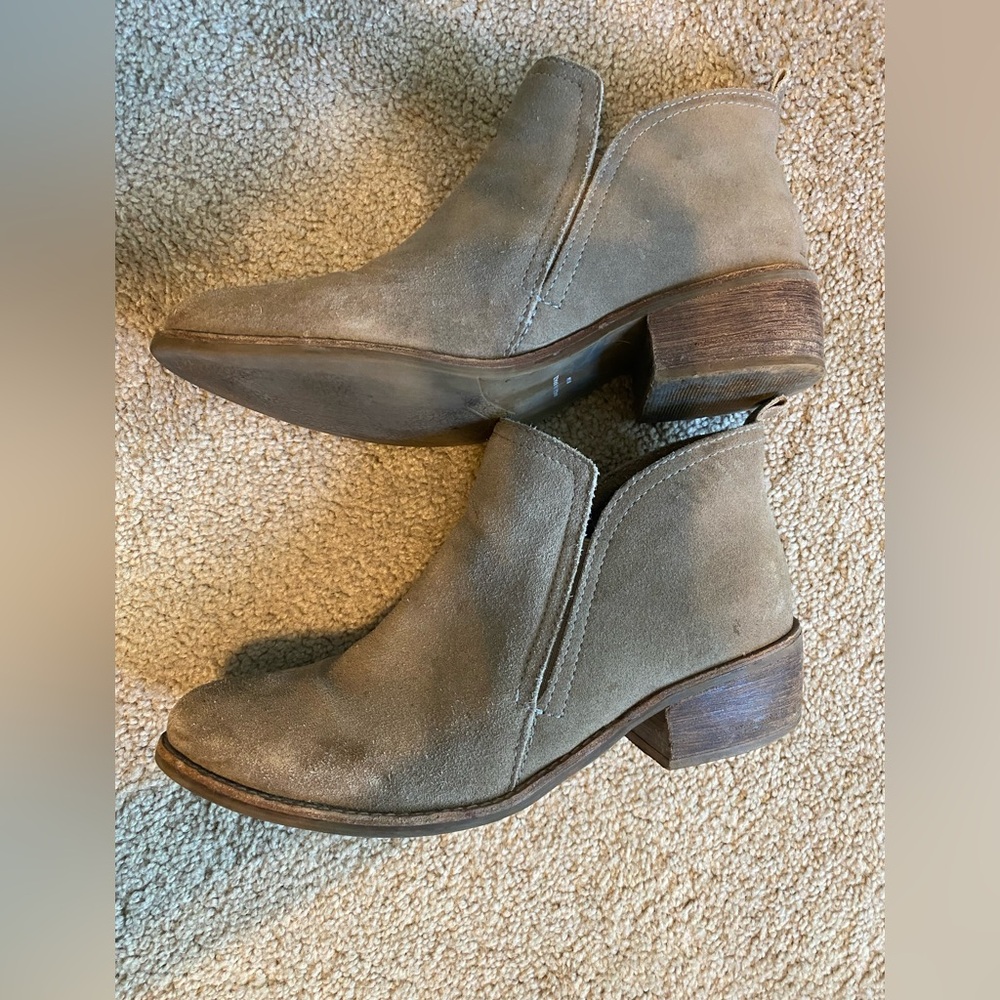 Leather Ankle Boots Made in Brazil Taupe 8 1/2 - Picture 6 of 16